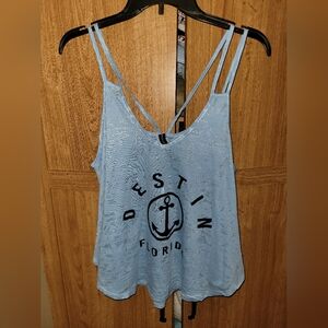 Flowy tropical size large Destin Florida tank top